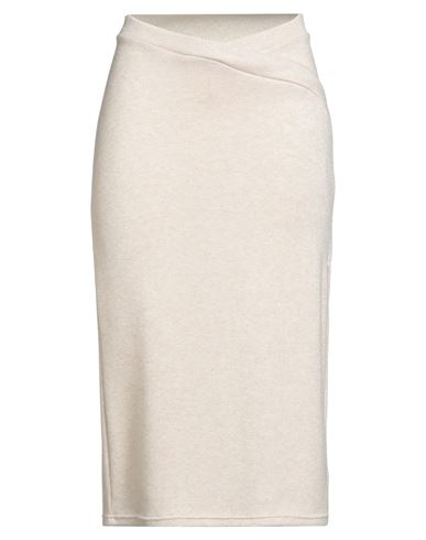 Haveone Woman Midi Skirt Beige Size M Viscose, Polyester, Nylon