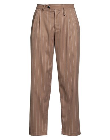 Numero 00 Man Pants Camel Size L Wool, Polyester, Elastane In Sand