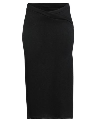 Haveone Woman Midi Skirt Black Size M Viscose, Polyester, Nylon