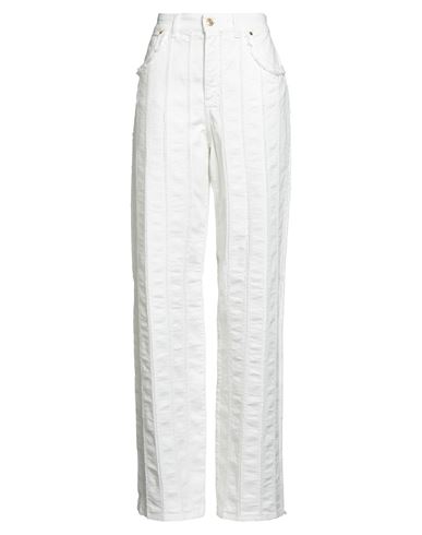 Blumarine Woman Jeans White Size 6 Cotton, Elastane In White