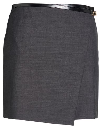 Philosophy Di Lorenzo Serafini Woman Mini Skirt Charcoal Size 6 Polyester, Virgin Wool, Elastane, Po In Gray