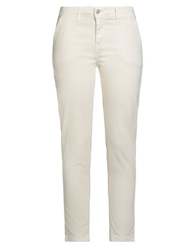 Haveone Woman Pants Beige Size M Cotton, Elastane