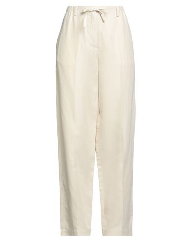 Pomandère Woman Pants Beige Size 8 Cotton, Linen In Neutral