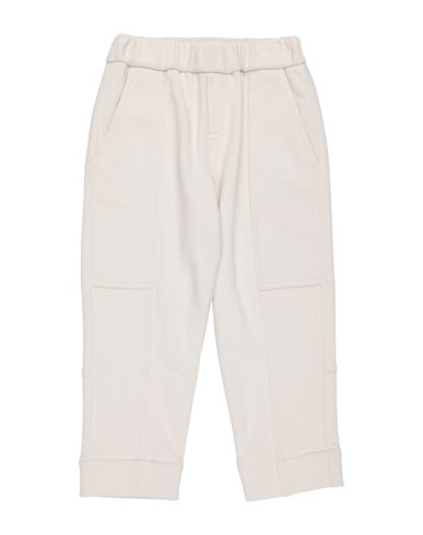 Brunello Cucinelli Toddler Boy Pants Ivory Size 4 Cotton In Multi