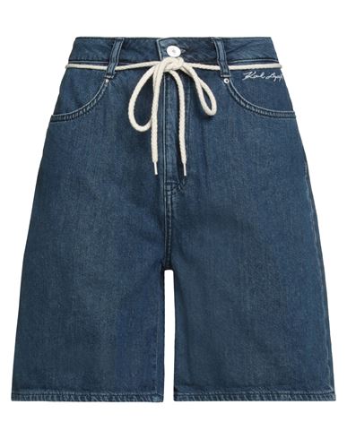 Karl Lagerfeld Woman Denim Shorts Blue Size 31 Cotton