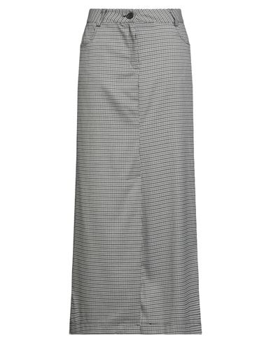 Haveone Woman Maxi Skirt Black Size M Polyester, Elastane In Gray