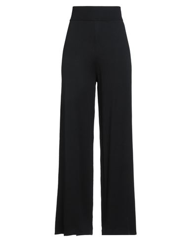 Kontatto Woman Pants Black Size Onesize Viscose, Acrylic, Elastane In Black