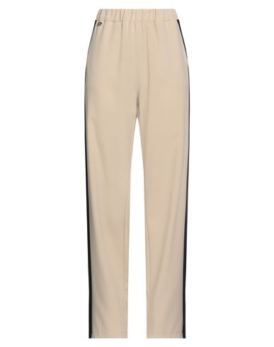 Kontatto Woman Pants Beige Size M Polyester, Elastane In Neutral