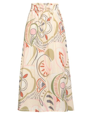 Massimo Alba Woman Maxi Skirt Cream Size M Cotton In Neutral