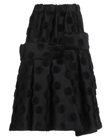 Comme Des Garçons Woman Midi Skirt Black Size S Wool, Acrylic, Silk In Black