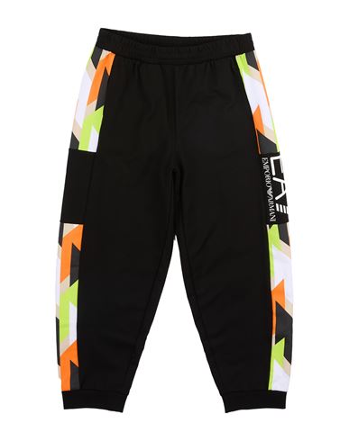 Ea7 Toddler Boy Pants Black Size 4 Cotton In Black