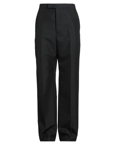 Thom Browne Man Pants Black Size 2 Wool, Mohair Wool In Black