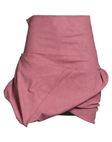 Rick Owens Woman Denim Skirt Pink Size 4 Cotton, Elastomultiester, Rubber