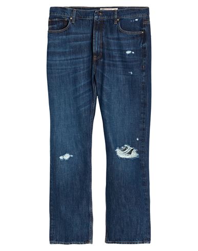 Guess Man Jeans Blue Size 33w-32l Cotton In Blue