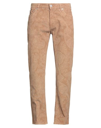 Etro Velvet Trousers Featuring Paisley Pattern In Brown