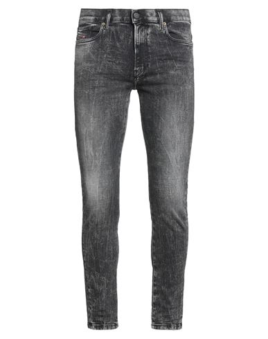 Diesel Man Jeans Black Size 32w-30l Cotton, Polyester, Elastane In Black
