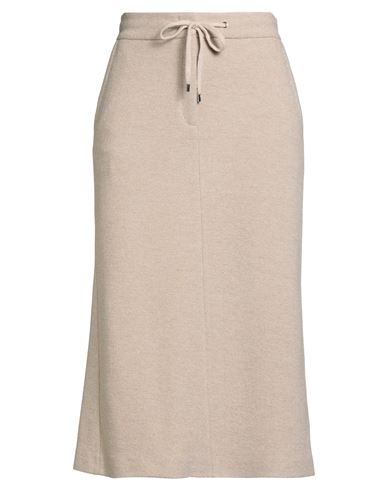 Peserico Woman Midi Skirt Beige Size 10 Cotton, Wool, Cashmere, Polyester, Merino Wool In Pink