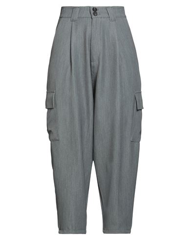 Justwest Woman Pants Grey Size L Polyester, Viscose, Elastane In Gray