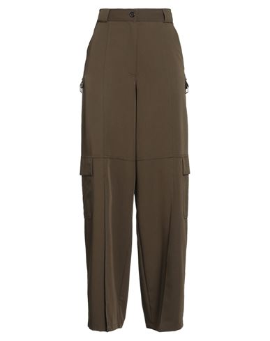 Pinko Woman Pants Military Green Size 8 Polyester, Viscose, Elastane In Brown