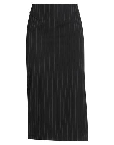 Patrizia Pepe Woman Midi Skirt Black Size 6 Polyester, Viscose, Elastane In Black