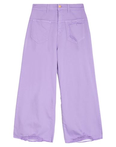 Manila Grace Woman Jeans Lilac Size 30 Cotton, Elastane