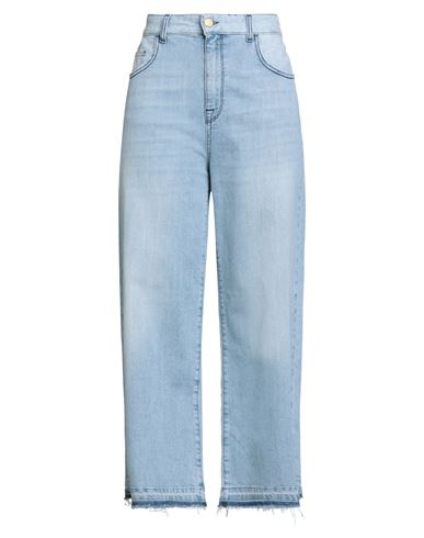 Manila Grace Woman Jeans Blue Size 31 Cotton, Elastane