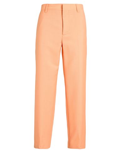 Burberry Man Pants Orange Size 30 Mohair Wool, Virgin Wool In Orange