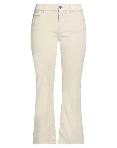 Cigala's Woman Pants Cream Size 30 Cotton, Tencel, Elastane In Neutral