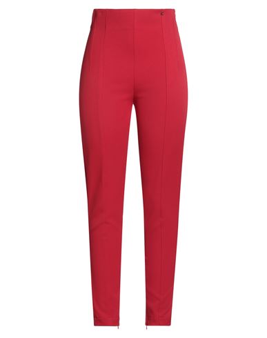 Kocca Woman Pants Red Size 10 Polyester, Elastane In White