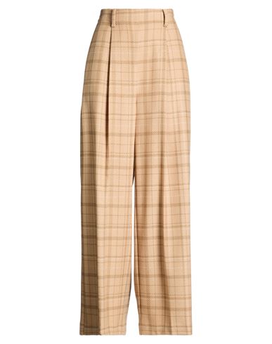 Ballantyne Woman Pants Sand Size 6 Wool, Cashmere In Multi