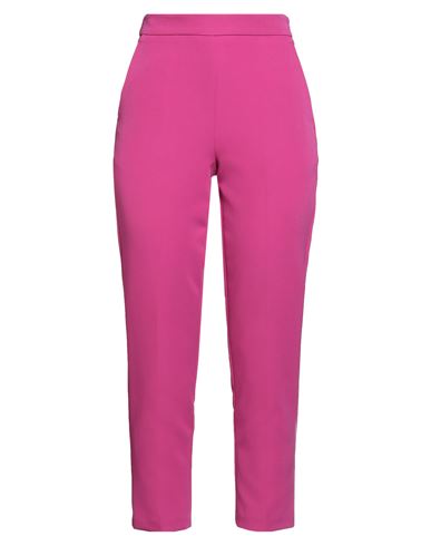 Vicolo Woman Pants Fuchsia Size L Polyester, Elastane In Pink