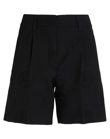 Burberry Woman Shorts & Bermuda Shorts Black Size 6 Wool, Cotton In Black