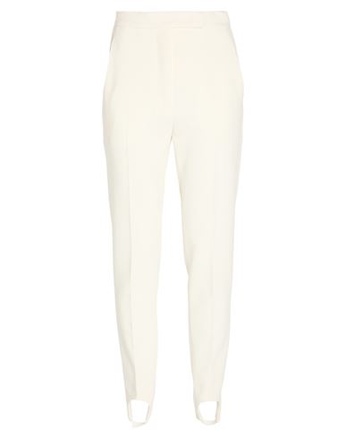 Max Mara Woman Pants Ivory Size 10 Virgin Wool, Cotton In White