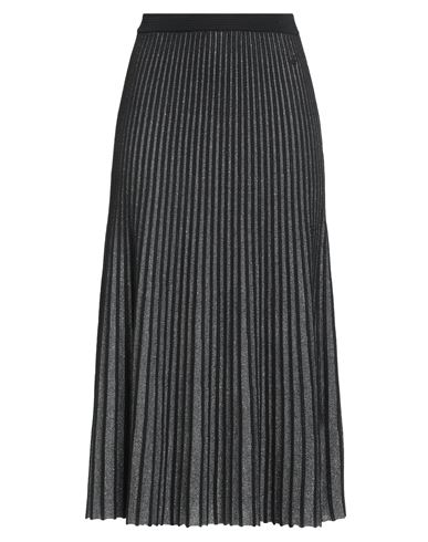 Karl Lagerfeld Woman Midi Skirt Black Size M Viscose, Nylon, Metallic Fiber, Elastane