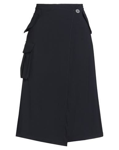 Ballantyne Woman Midi Skirt Midnight Blue Size 6 Polyester, Virgin Wool, Elastane