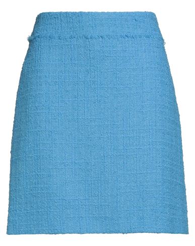 Windsor . Woman Mini Skirt Azure Size 14 Wool, Polyamide, Elastane In Blue
