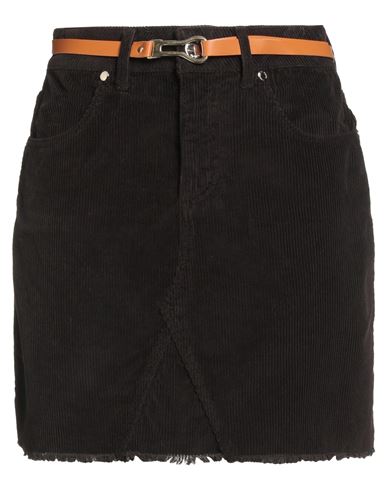 Siste's Woman Mini Skirt Chocolate Brown Size 10 Cotton, Elastane In Brown