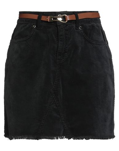 Siste's Woman Mini Skirt Black Size 10 Cotton, Elastane In Black