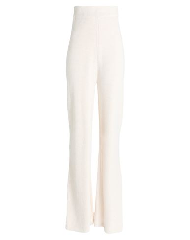 Siste's Woman Pants Ivory Size L Acrylic, Wool, Viscose, Alpaca Wool In Neutral