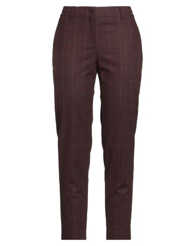 Ps By Paul Smith Ps Paul Smith Woman Pants Chocolate Brown Size 6 Virgin Wool, Polyester, Viscose, Polyamide, Elastan In Burgundy