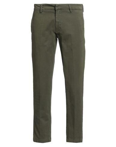 Liu •jo Man Man Pants Military Green Size 28 Cotton, Elastane In Green