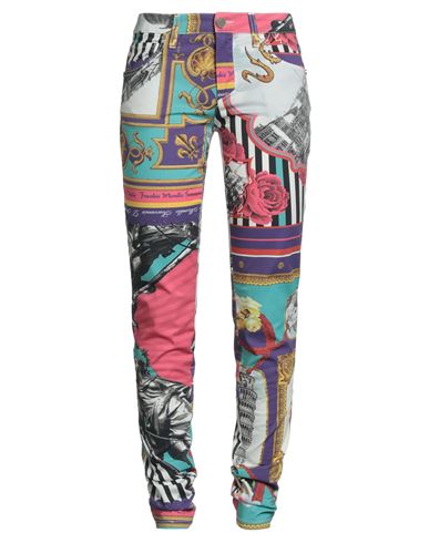 Frankie Morello Woman Pants Turquoise Size 28 Cotton, Elastane In Multi
