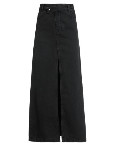 Ann Demeulemeester Woman Denim Skirt Black Size 12 Cotton