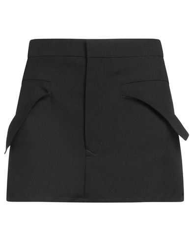 Rick Owens Woman Mini Skirt Black Size 4 Virgin Wool