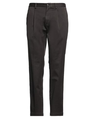 Devore Incipit Man Pants Dark Brown Size 38 Cotton, Elastane In Brown