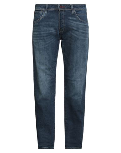 Jack & Jones Man Jeans Blue Size 33w-34l Cotton, Recycled Cotton, Elastane In Blue