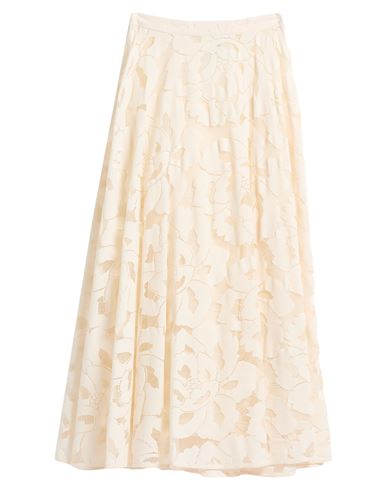 Max Mara Studio Woman Midi Skirt Ivory Size L Polyamide