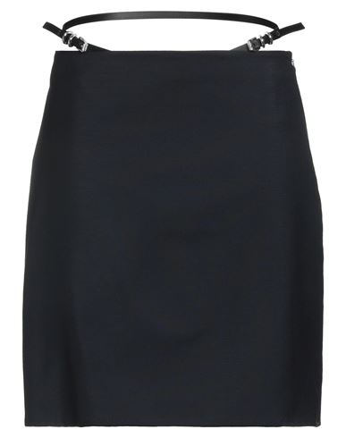 Givenchy Woman Mini Skirt Navy Size 8 Wool, Mohair Wool In Blue
