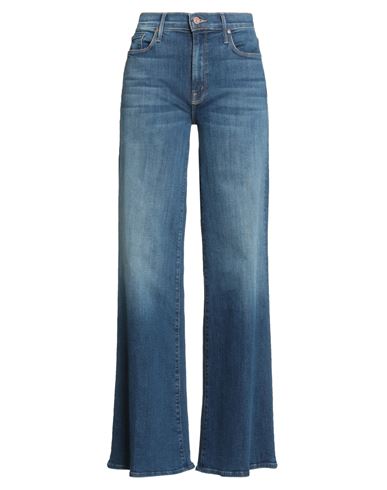 Mother The Kick It Jeans In Blue Cotton In Multi