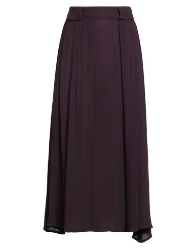 Momoní Woman Midi Skirt Plum Size 8 Viscose, Wool